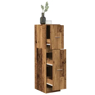 Obrázok produktu pre Lekárnička vo vzhľade regenerovaného dreva 30x41x118 cm materiál na báze dreva 855167
