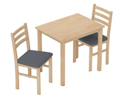 Produktbild von 3-teiliges Esstisch-Set mit 2 Stühlen, Küchentisch, Gepolsterte Stühle