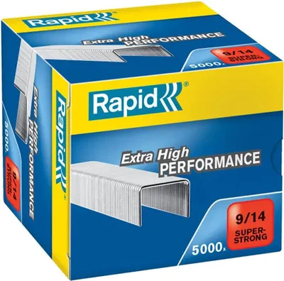 Produktbild von Rapid 9/14, Klammerpack, 1,4 cm, 5000 Heftklammern, 9/14, Edelstahl, 110 Blätter