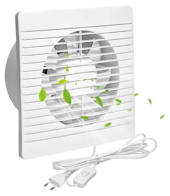 Immagine prodotto di Ventilatore da bagno da 100 mm, da montare a parete, con funzionamento silenzioso