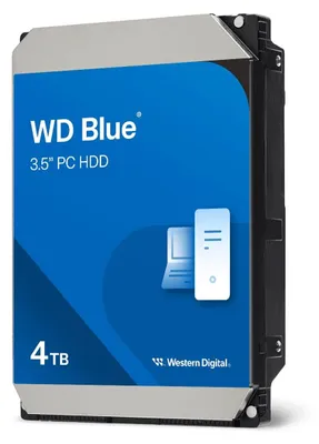 Produktbild von Western Digital WD Blue 3.5-Inch PC HDD, 4 TB, 5400 RPM, 128 MB, 3.5", Serial ATA III