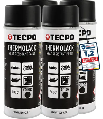 Produktbild von Thermolack - Auspufflack 800°C schwarz, 4x 400 ml
