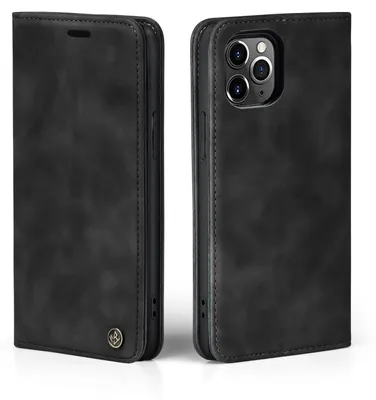 Produktbild von Handy Hülle für Apple iPhone 11 Pro Max Klapphülle Bookcase Flip Cover Handy Tasche Etui Farbe: Schwarz