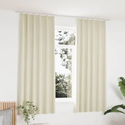 Zdjęcie produktu dla Vidaxl -Vorhänge Blackout 2 STs mit Haken 140x175 cm Samtcreme