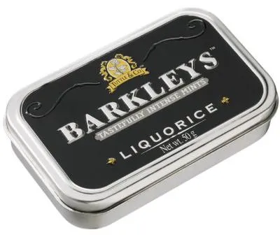 Obrázok produktu pre Barkleys Liquorice Pastilky s sladkým drievkom v kovovej plechovke 50g
