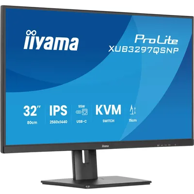 Obrázok produktu pre iiyama ProLite XUB3297QSNP-B1, 81,3 cm (32"), 2560 x 1440 px, Quad HD, LED, 1 ms, Čierna