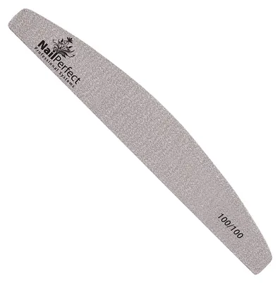 Zdjęcie produktu dla NailPerfect Feile, pilnik do paznokci półksiężycowy, 100/100, 1 sztuka