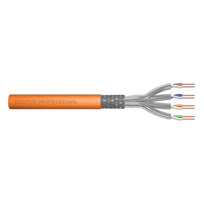 Produktbild von DIGITUS CAT.7 S/FTP Verlegekabel, simplex, 500m,orange