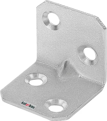 Produktbild von KOTARBAU Winkelverbinder 25 x 25 x 25 mm Sicke Stahl Bauwinkel Montagelöcher Möbelwinkel Verzinkt Schwerlast Holzverbinder Montagewinkel Stuhlwinkel