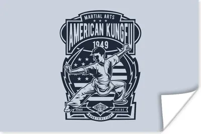 Produktbild von MuchoWow® Poster Sport - Kung Fu - Jahrgang 90x60 cm - Schlafzimmer