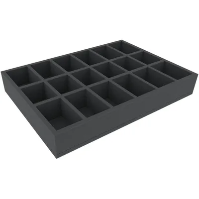 Produktbild von Schaumstoffeinlage 420x300x60mm mit 18 Fächern für Brettspielboxen
