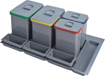 Immagine prodotto di Pattumiera sottolavello 4 contenitori PRATIKO9115 e tre vaschette