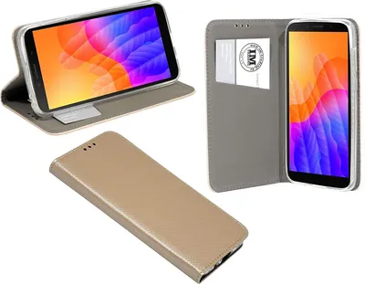 Obrázok produktu pre Puzdro typu kniha "Smart" kompatibilné s HUAWEI Y5P Puzdro na mobilný telefón Peňaženkové puzdro Ochranný kryt s funkciou stojana, slot na kartu Gold