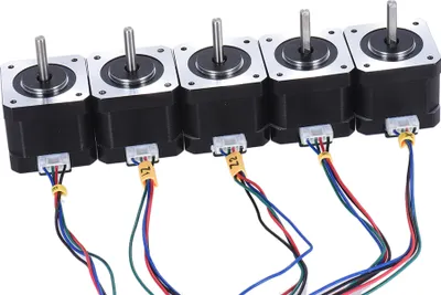 Zdjęcie produktu dla 5szt Nema 17 sterownik napędu silnika krokowego 2-fazowego 1,8 stopnia 0,9A 0,4 nm 42mm z kablem zasilającym Drukarka 3D / akcesoria CNC zamiennik