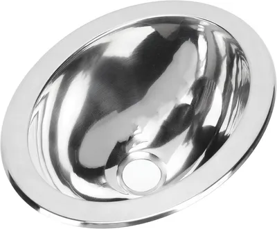Produktbild von Einzelbecken-Barspüle aus Edelstahl, 290 x 220 x 120 mm, oval, mit 40 mm Abflussloch
