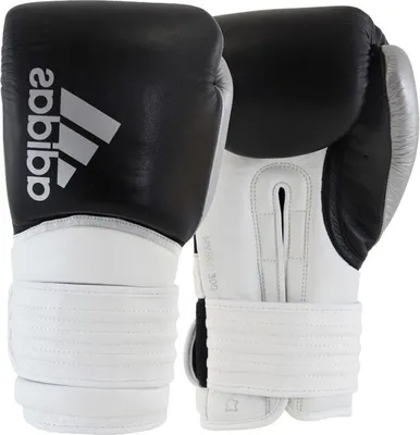 Produktbild von adidas Hybrid 300 (Kick-)Boxhandschuhe Schwarz/Weiß/Silber-12 oz