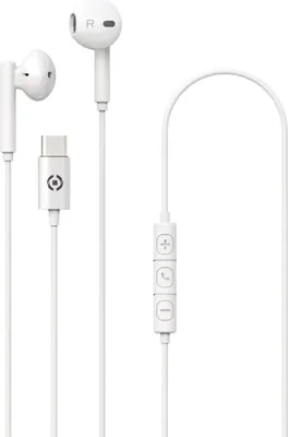 Zdjęcie produktu dla Celly UP1100TYPECWH Przewodowe słuchawki nauszne do rozmów/muzyki USB Type-C Biały