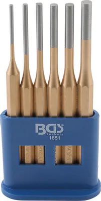 Produktbild von BGS 1651 Splintentreiber-Satz, 3-8 mm, 150 mm lang, 6-tlg.