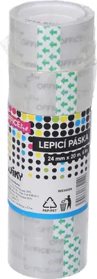 Immagine prodotto di Nastro adesivo 24 mm x 20 m trasparente / 6 pz.