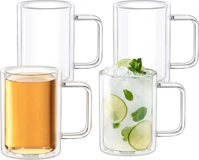 Zdjęcie produktu dla Kubki termiczne Wilmax z podwójnymi ściankami (zestaw 4) WL-888720/A4