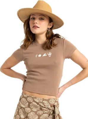 Image de Roxy Beach Love T-shirt manches courtes Marron S Femme Marron S