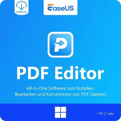 Produktbild von EaseUS PDF Editor 6 (2026) / Windows / 1 PC / 1 Jahr / Lizenz per E-Mail