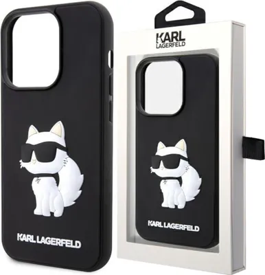Produktbild von Karl Lagerfeld 3D Rubber NFT Choupette - iPhone 14 Pro Hülle (Schwarz)