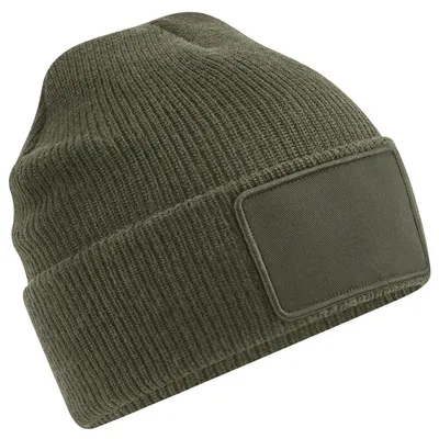 Imagen del producto de Beechfield - Gorro con parche desmontable LT675 (talla única) (verde militar)