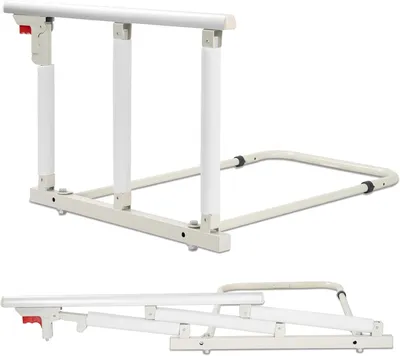 Produktbild von Bettgitter 69 cm, faltbar mit Sicherheitsbügel, Absturzsicherung, für Schlafzimmer