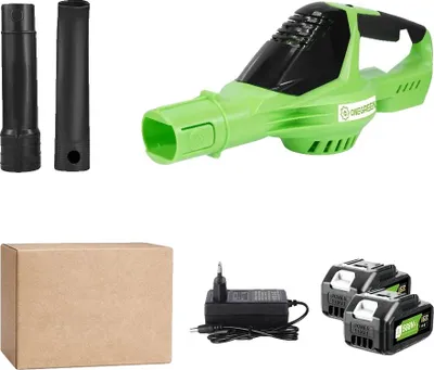 Obrázok produktu pre Elektrický fukár na lístie, bezdrôtový, bezkefkový motor, 2 batérie EÚ zástrčka