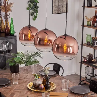 Produktbild von Pernate Hängelampe aus Metall/Glas in Schwarz/Rauchfarben/Klar