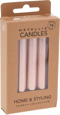 Image de Bougies de table en métal à la paraffine, 10 cm