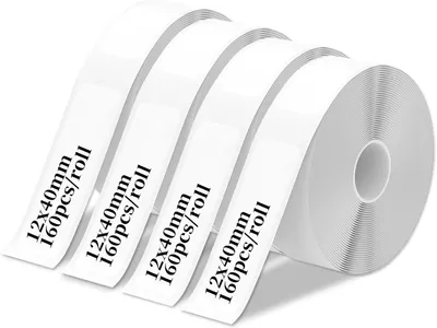 Imagen del producto de Cinta adhesiva térmica para impresoras de etiquetas, de 12 mm de ancho, con 4 rollos