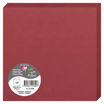 Image de Clairefontaine Doppelkarte 160x160 bordeaux