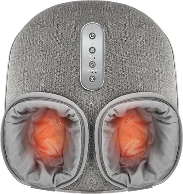 Productafbeelding van Voetmassageapparaat met warmte - Ontspannende massage - Spierontspanning thuis - Diep knedende massage - 355 cm - Grijs
