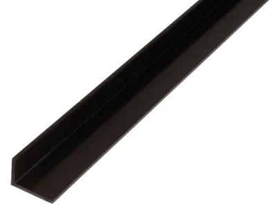 Produktbild von Alberts Winkelprofil | Kunststoff, schwarz | 1000 x 40 x 10 mm