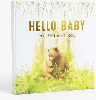 Produktbild von Baby Erinnerungsbuch mit Geschenkbox – DIY Schwangerschafts- & Wachstumstagebuch, 100 Seiten, Hardcover