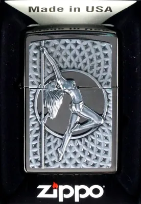 Produktbild von Zippo Feuerzeug Black Ice Plakette Dance Girl Sturmfeuerzeug Benzin