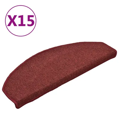 Zdjęcie produktu dla vidaXL Podkładki pod nogi 15 szt. 65x24x4 cm Bordowe Półokrągłe Duże