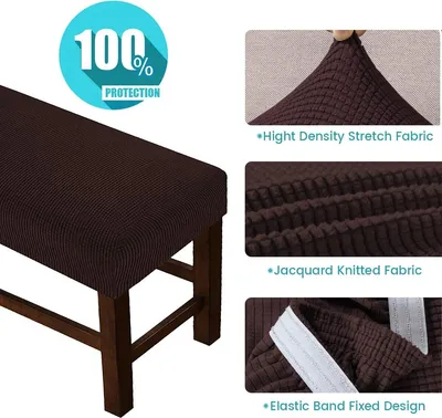 Produktbild von TOPCHANCES Esszimmer Bankabdeckungen, Universal Hussen für Esszimmer-Bank, Jacquard Esszimmerbank-Bezüge, Bankabdeckung Für Wohnzimmer, KüChe, Schlafzimmer