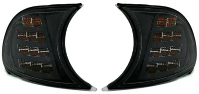 Für BMW 3er E46 Coupe Cabrio ab 1999-2001 2x LED Frontblinker Blinker Schwarz in der Farbe Schwarz von AD TUNING GmbH & Co. KG