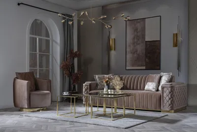 Produktbild von Luxus Couch 3+1 Möbel Sofa Couchen Sofagarnitur Chesterfield 2tlg.