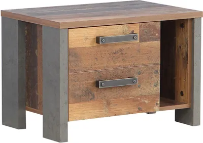 Zdjęcie produktu dla Nachtkonsole >Celon< in Old Wood Vintage - 62x41,5x41,6cm (BxHxT)