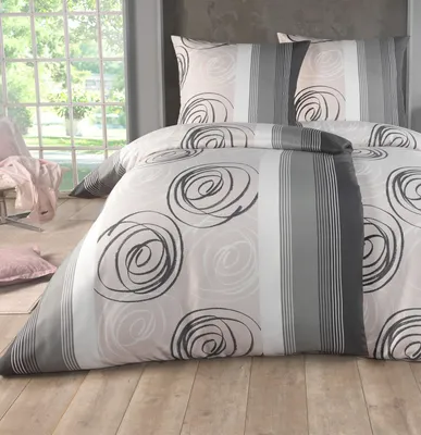 Produktbild von Kuscheli® Bettwäsche 135x200 4 teilig |   & für Allergiker geeignet |Bettwäsche Set mit je 2 Bettbezügen 135 x 200 & Kissenbezügen 80x80 | modern & hochwertig, Farbe:D01