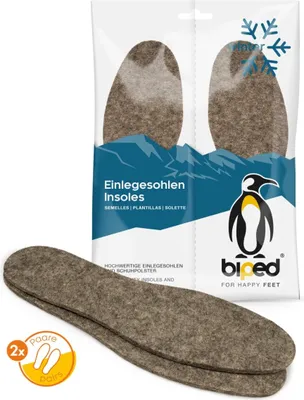 Produktbild von biped 2 Paar Natur Wollfilz Einlegesohlen z2754(40-41)