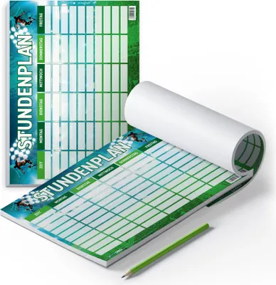 Produktbild von itenga Stundenplan Block 25 Blatt Motiv Fußball DIN A4