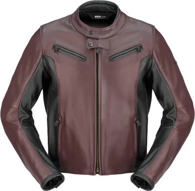 Immagine prodotto di Giacca da motociclista in pelle Spidi, colore rosso scuro/nero, taglia 52