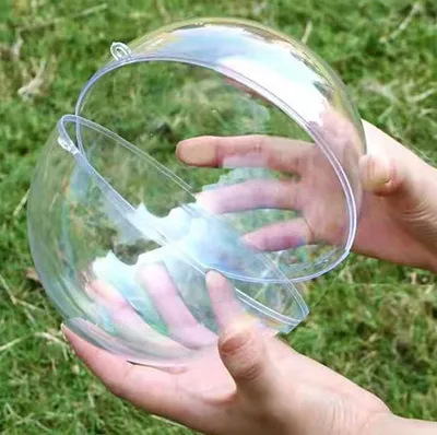 Image de Boule décorative en plastique - Transparente - 140 mm