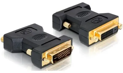 Produktbild von DeLOCK Adapter DVI 24+1 male/female, DVI-D, DVI 24+1, Schwarz