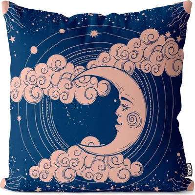 Produktbild von VOID Mond Sterne Astrologie Kissenbezug Kissenhülle Sofakissen Kissen Deko Outdoor-Kissen Dekokissen